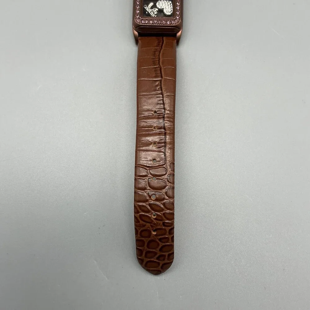 Origami Owl Womens Watch 24mm Chocolate Living Story Teller Crystals New Battery - Picture 11 of 15